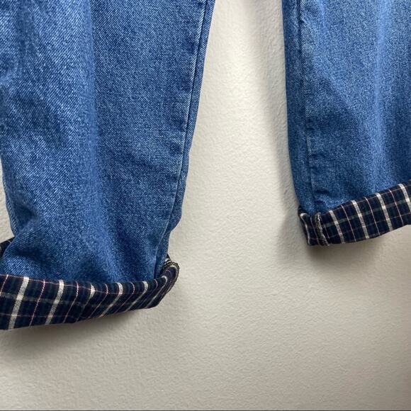 L.L. Bean Vintage Plaid Lined Classic Fit Denim Jeans Women’s Size 34 X 29 - Picture 4 of 13